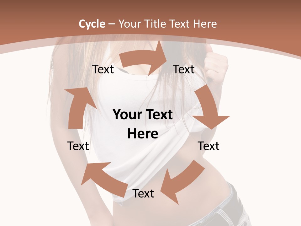 Long Elegance Girl PowerPoint Template