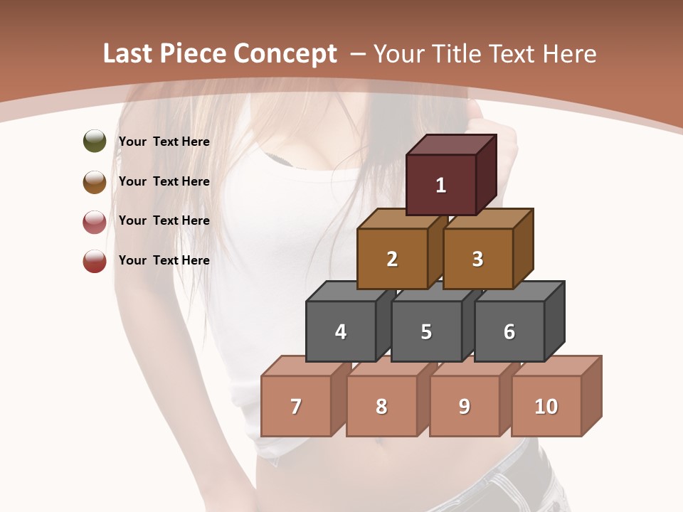 Long Elegance Girl PowerPoint Template