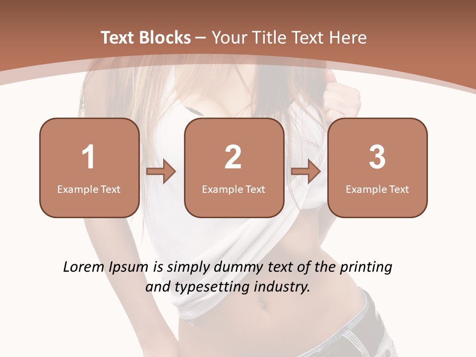 Long Elegance Girl PowerPoint Template