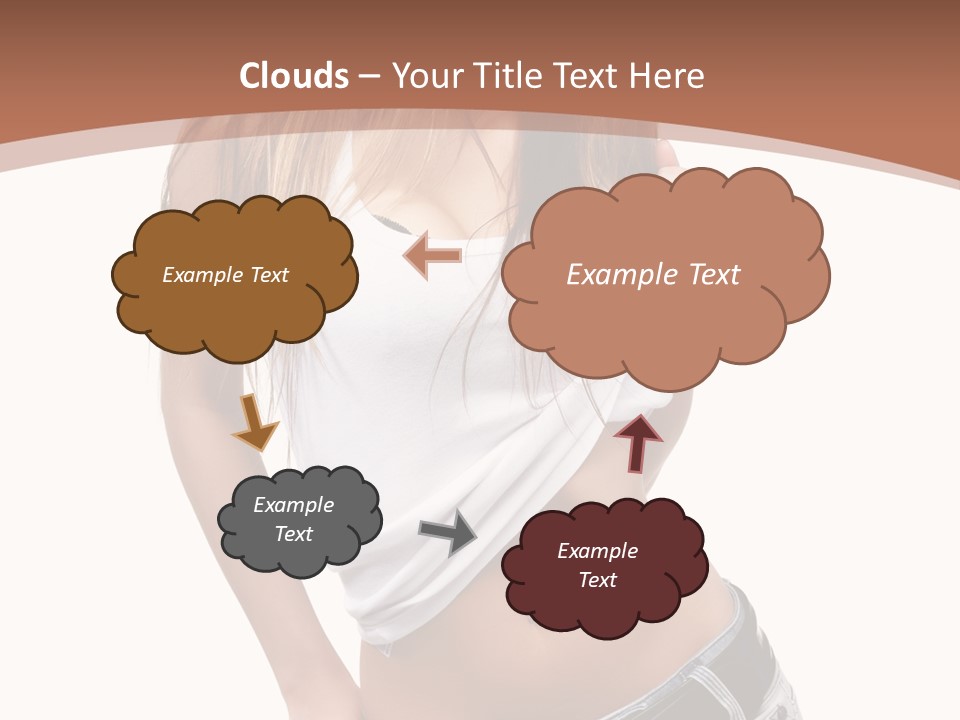 Long Elegance Girl PowerPoint Template