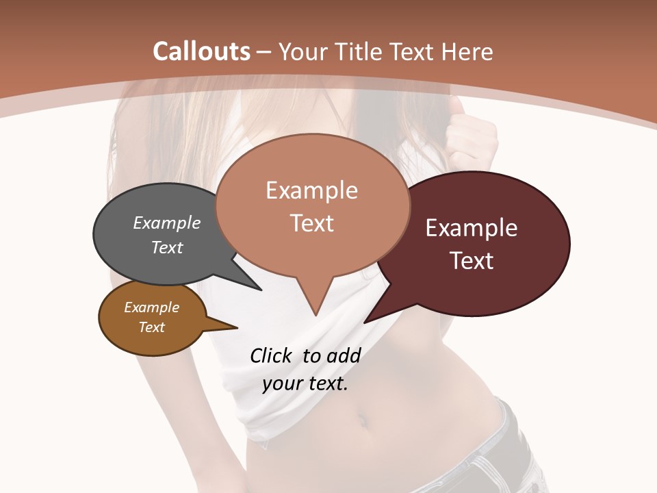 Long Elegance Girl PowerPoint Template