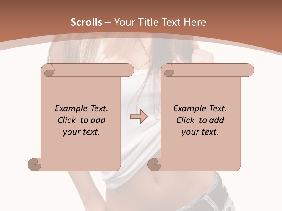 Long Elegance Girl PowerPoint Template