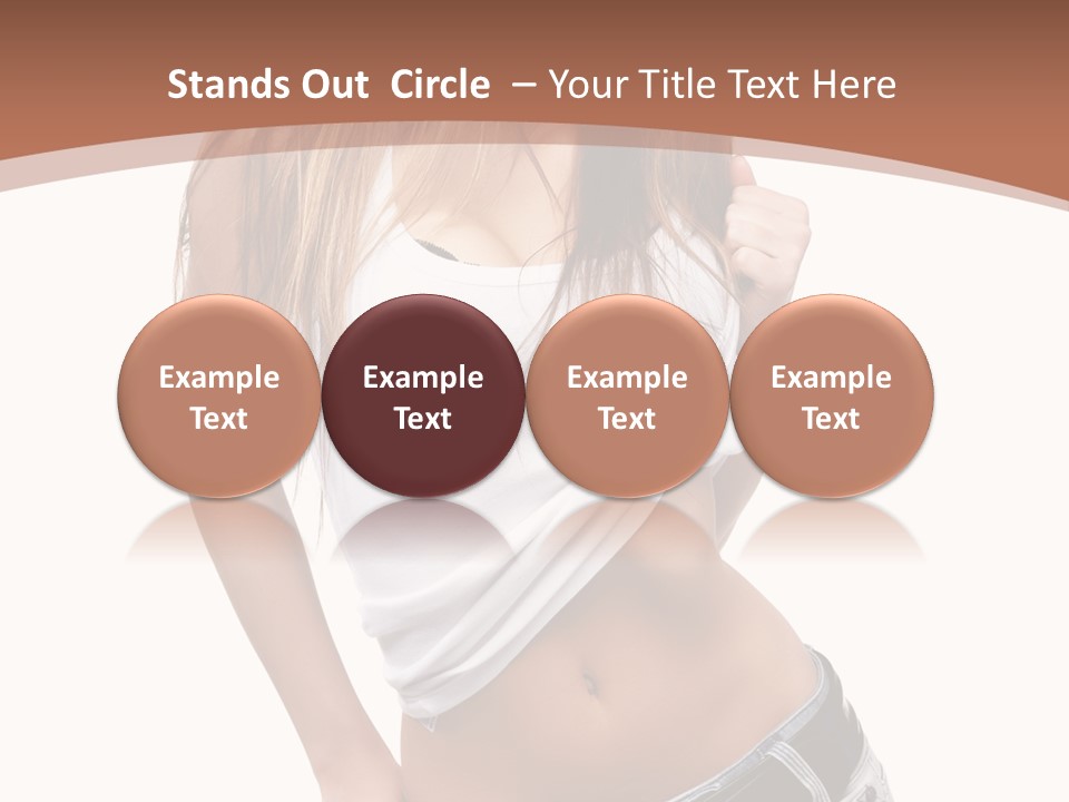 Long Elegance Girl PowerPoint Template