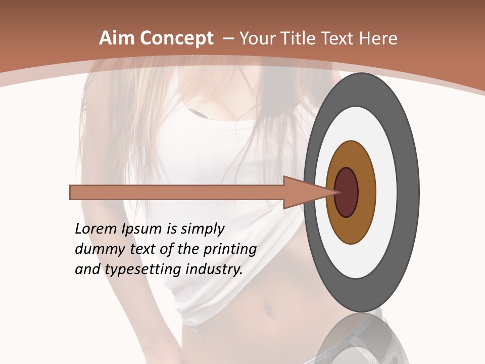 Long Elegance Girl PowerPoint Template