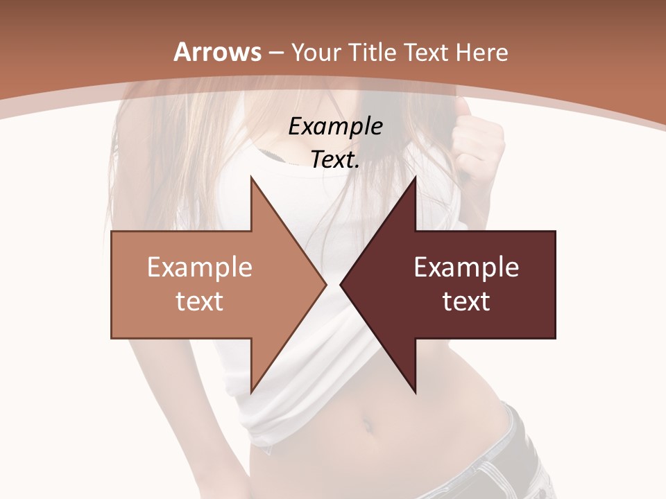 Long Elegance Girl PowerPoint Template