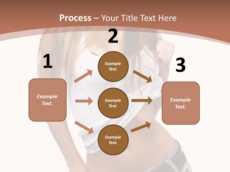 Long Elegance Girl PowerPoint Template