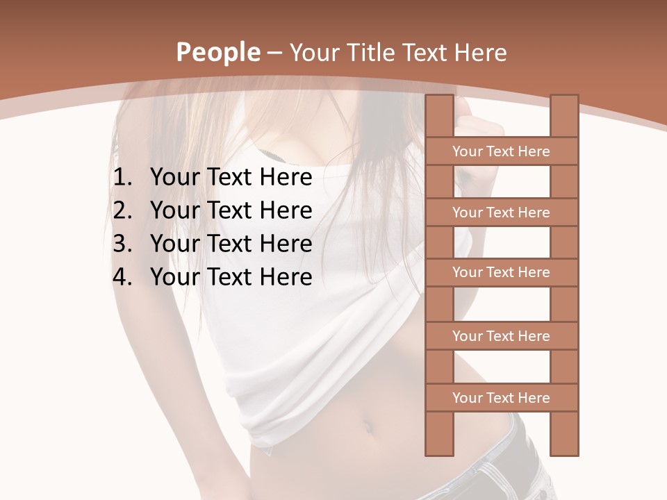 Long Elegance Girl PowerPoint Template