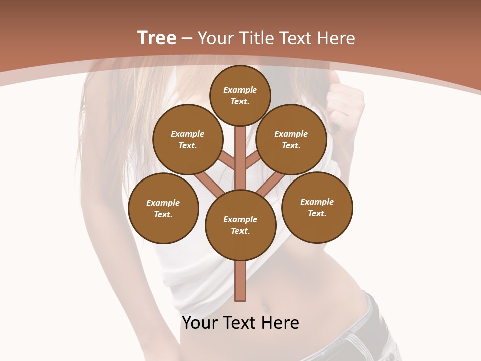 Long Elegance Girl PowerPoint Template