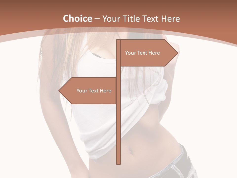 Long Elegance Girl PowerPoint Template