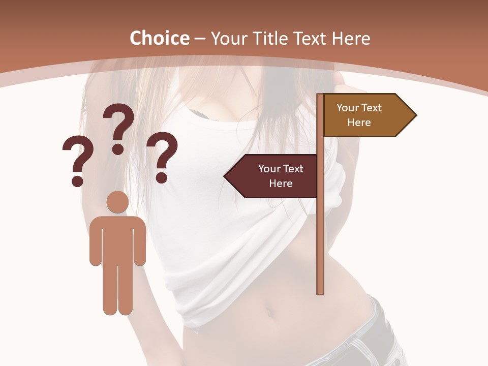 Long Elegance Girl PowerPoint Template