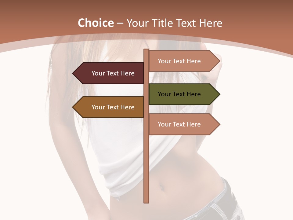 Long Elegance Girl PowerPoint Template