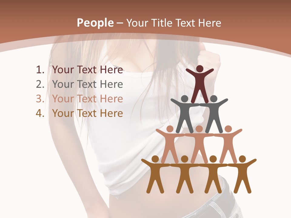 Long Elegance Girl PowerPoint Template