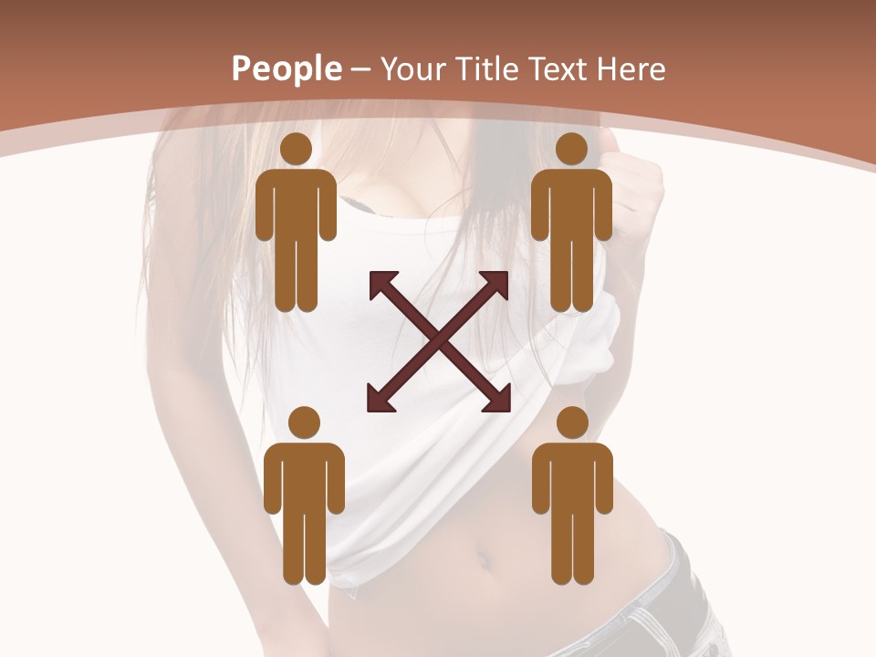 Long Elegance Girl PowerPoint Template