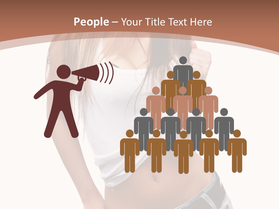 Long Elegance Girl PowerPoint Template