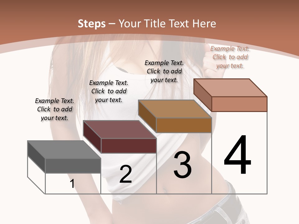 Long Elegance Girl PowerPoint Template