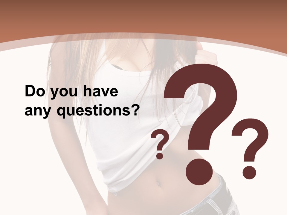 Long Elegance Girl PowerPoint Template