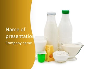 Ingredient Curd Yellow PowerPoint Template