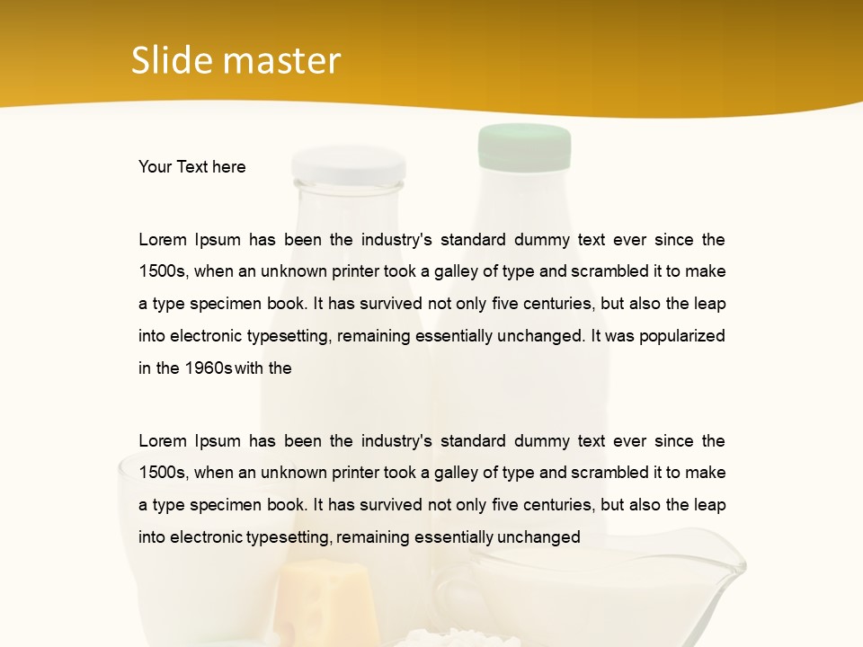 Ingredient Curd Yellow PowerPoint Template