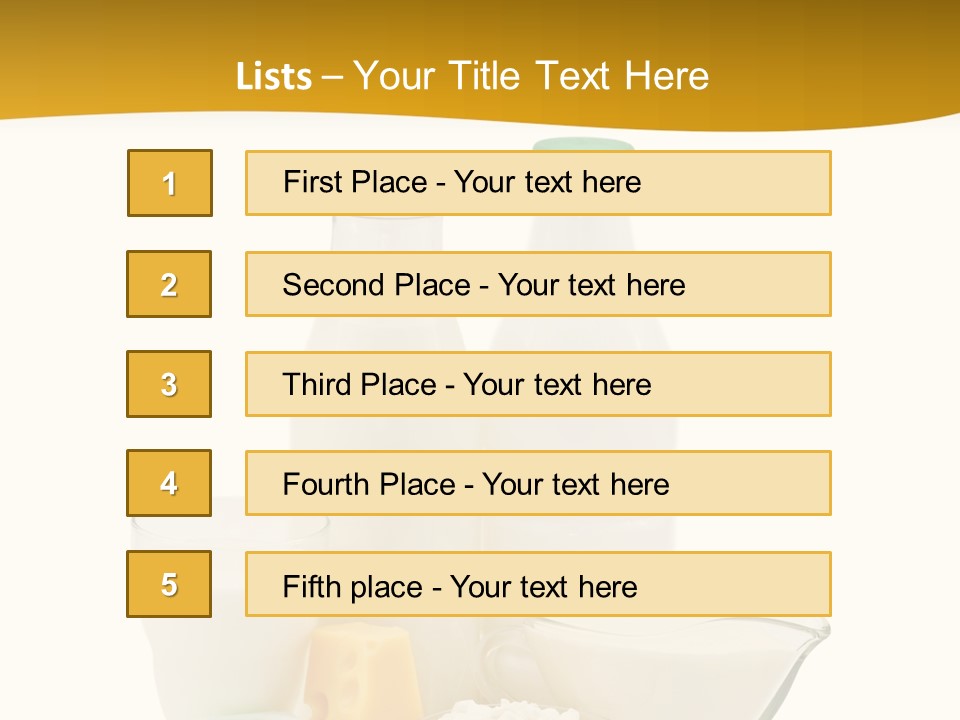 Ingredient Curd Yellow PowerPoint Template