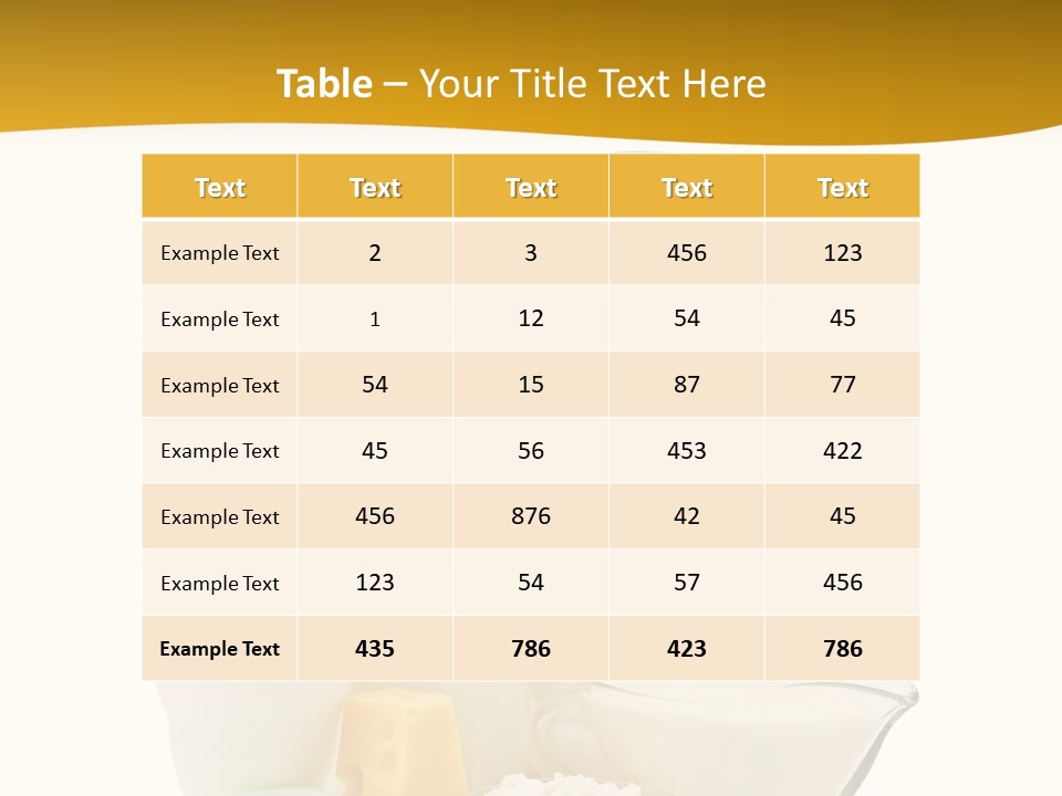 Ingredient Curd Yellow PowerPoint Template