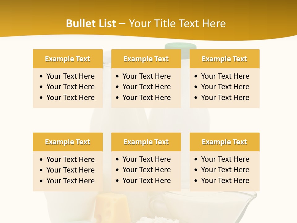 Ingredient Curd Yellow PowerPoint Template