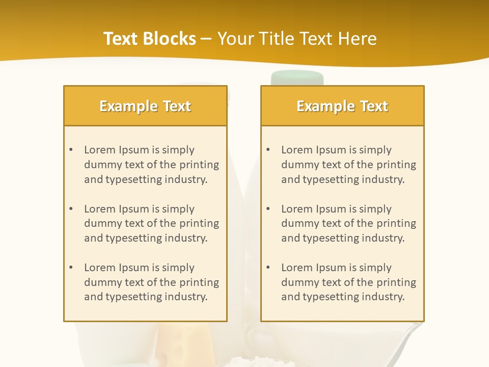 Ingredient Curd Yellow PowerPoint Template