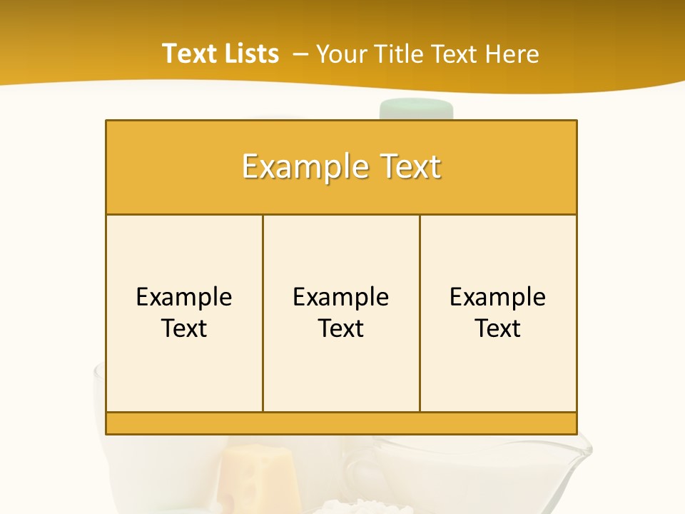 Ingredient Curd Yellow PowerPoint Template
