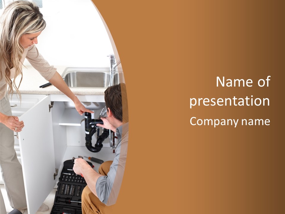 Drain Home Industry PowerPoint Template