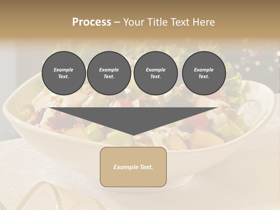 A White Bowl Filled With A Salad On Top Of A Table PowerPoint Template
