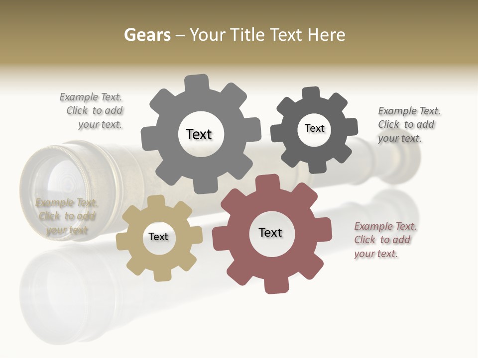 Shiny Brass Map PowerPoint Template