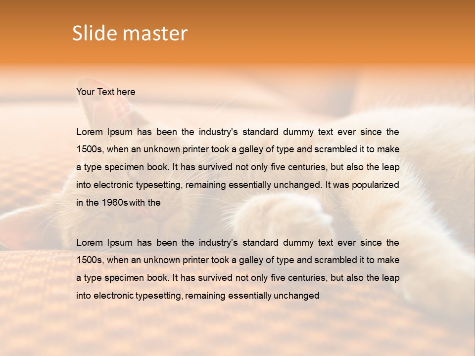 Yellow Divan Fur PowerPoint Template