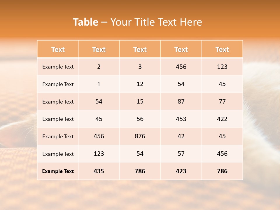 Yellow Divan Fur PowerPoint Template