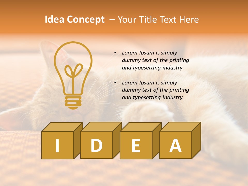 Yellow Divan Fur PowerPoint Template