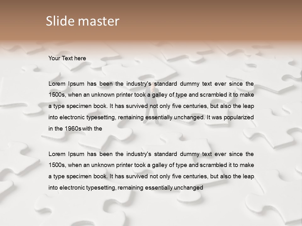 Businessmen Examine Thinking PowerPoint Template