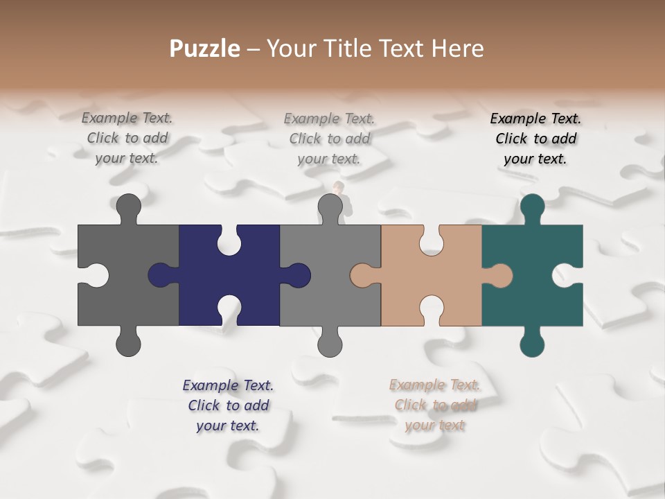 Businessmen Examine Thinking PowerPoint Template