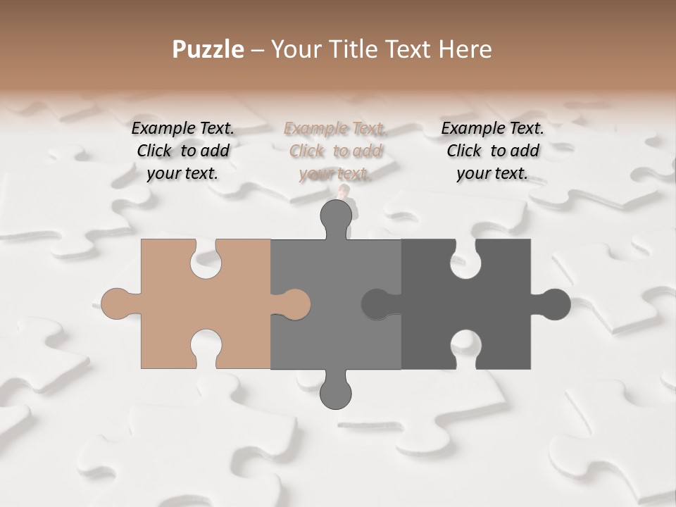 Businessmen Examine Thinking PowerPoint Template