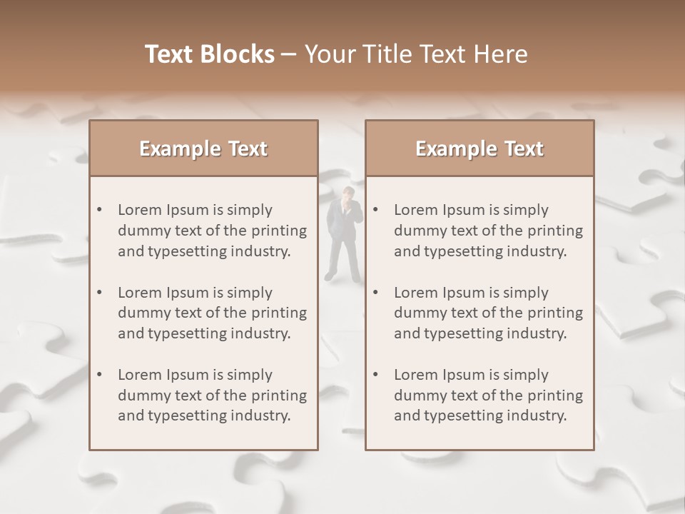 Businessmen Examine Thinking PowerPoint Template