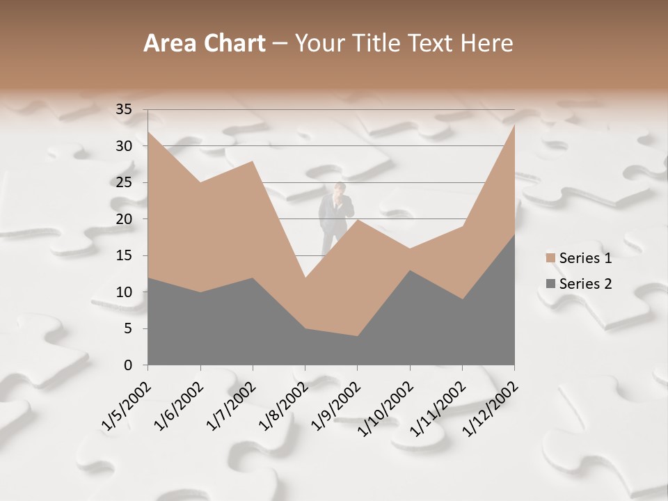 Businessmen Examine Thinking PowerPoint Template