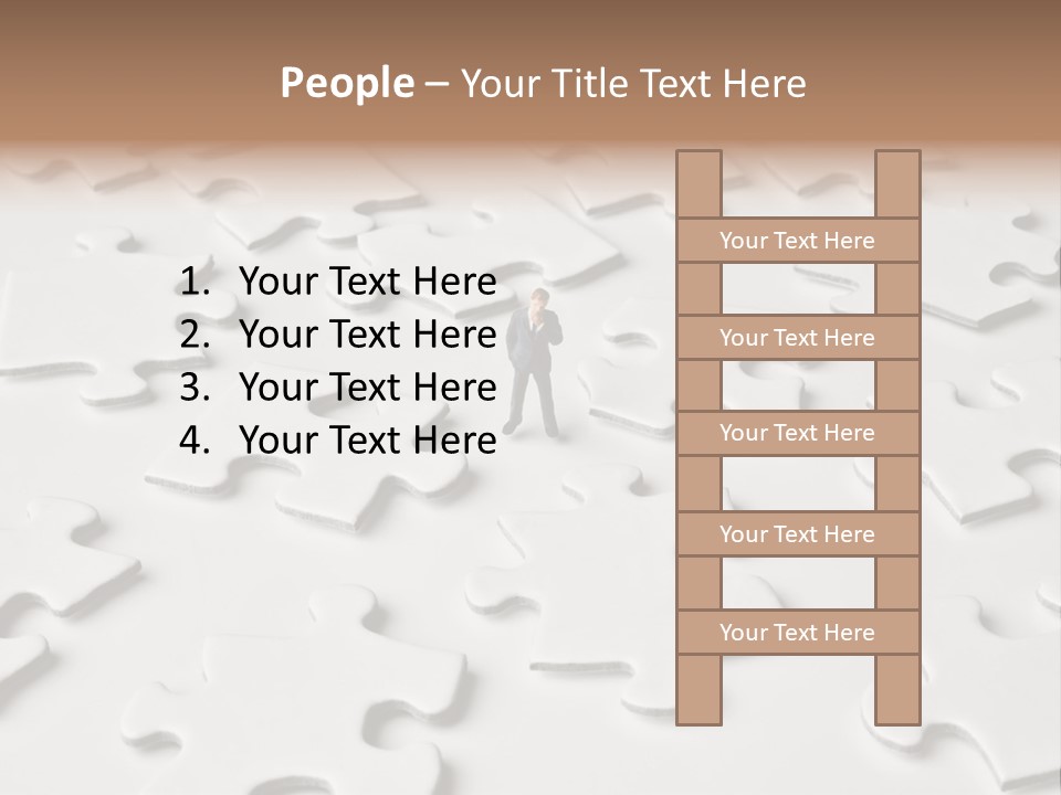 Businessmen Examine Thinking PowerPoint Template