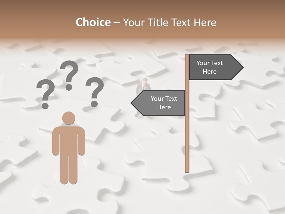 Businessmen Examine Thinking PowerPoint Template
