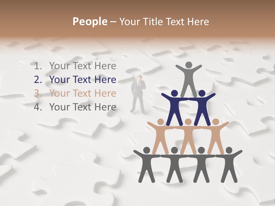 Businessmen Examine Thinking PowerPoint Template