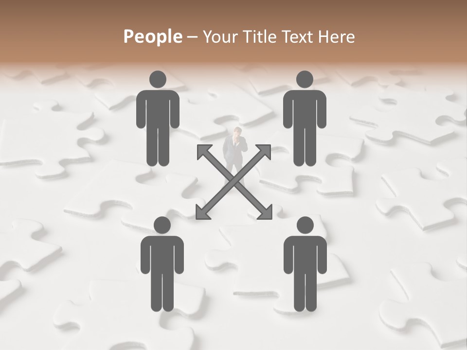 Businessmen Examine Thinking PowerPoint Template