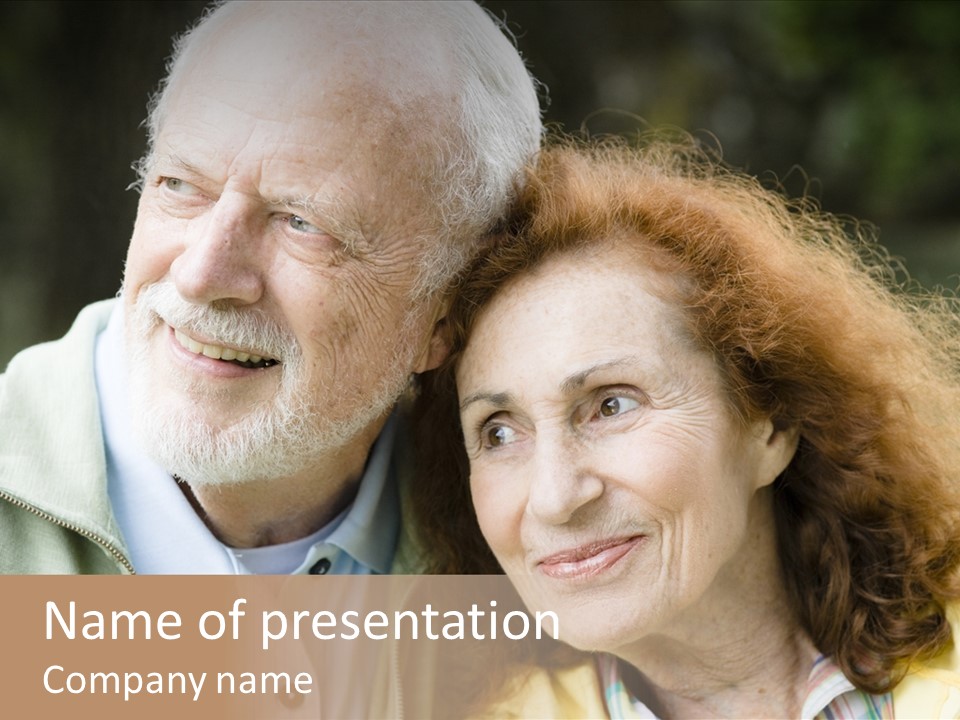 Wrinkles Aged Pensioner PowerPoint Template