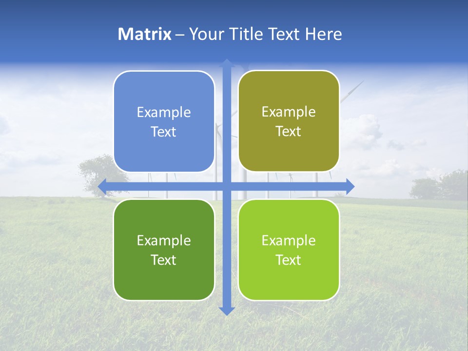 A Green Field With Wind Turbines In The Background PowerPoint Template