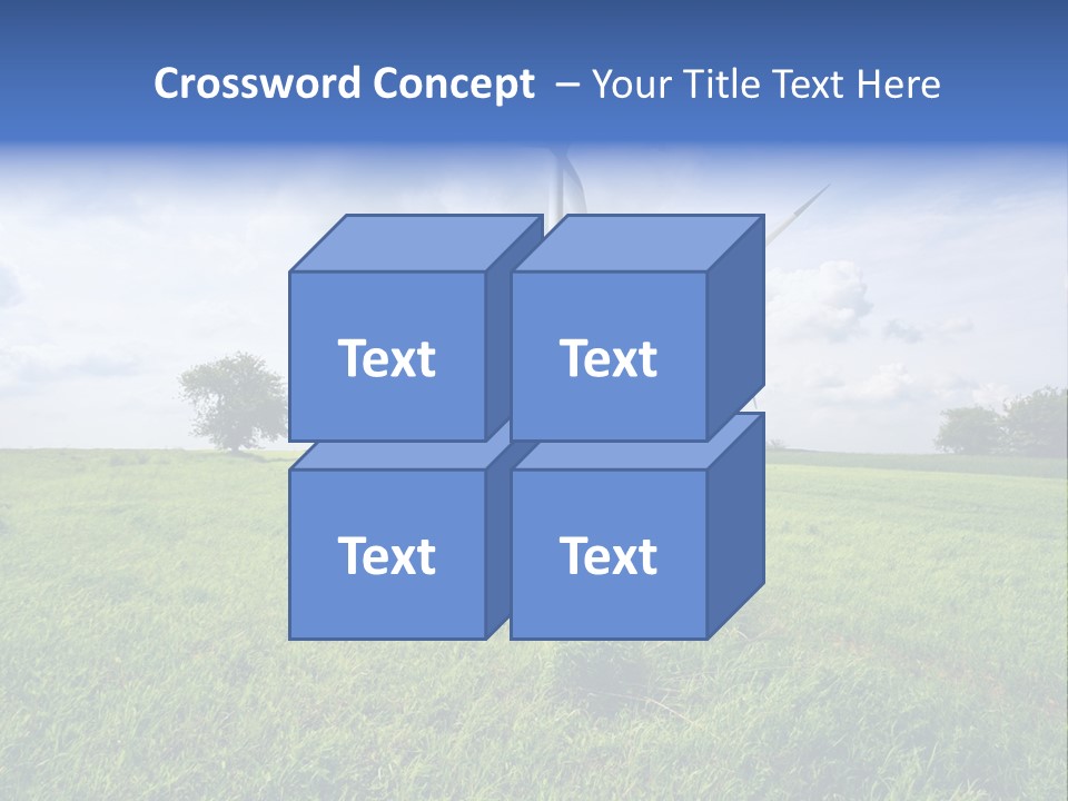 A Green Field With Wind Turbines In The Background PowerPoint Template