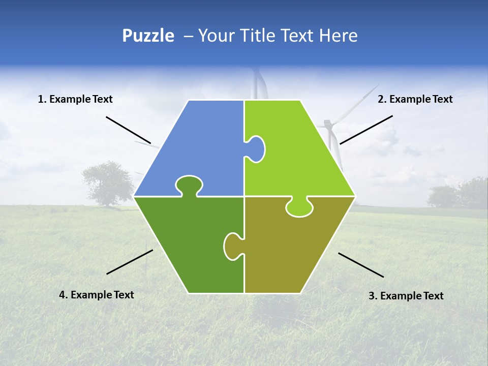 A Green Field With Wind Turbines In The Background PowerPoint Template
