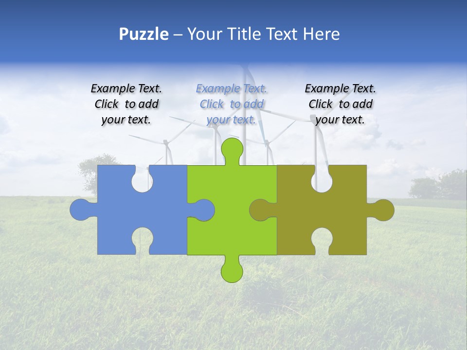 A Green Field With Wind Turbines In The Background PowerPoint Template