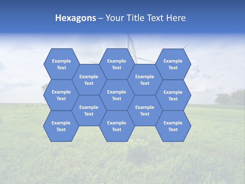 A Green Field With Wind Turbines In The Background PowerPoint Template