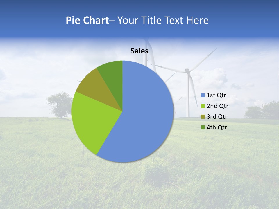 A Green Field With Wind Turbines In The Background PowerPoint Template