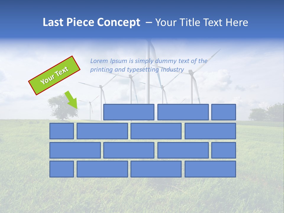 A Green Field With Wind Turbines In The Background PowerPoint Template